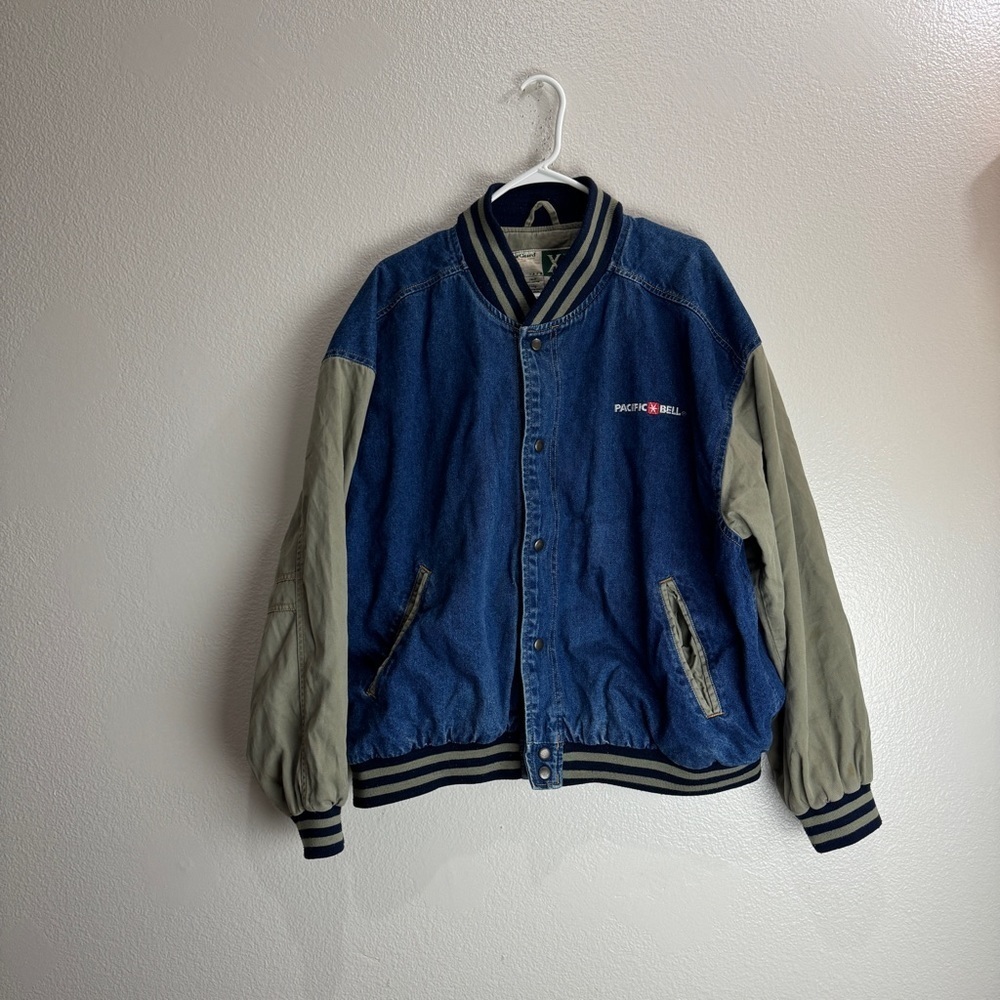 Wearguard Vintage Denim Varsity Jacket Size XL